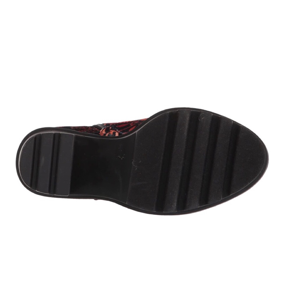 Jessica Simpson Lizzah Peep Toe Bootie Autumn Combo Size 7 - Picture 4 of 7